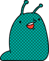 cartoon illustration of a cute kawaii slug png