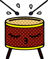 comic book style cartoon of a drum png