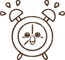 Ringing Alarm Clock Charcoal Drawing png