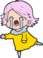 cartoon woman crying png