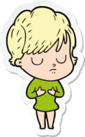 sticker of a cartoon woman png