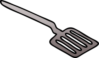 gradient shaded quirky cartoon spatula png