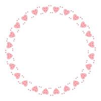 Hand drawn hearts border and frame on white background vector