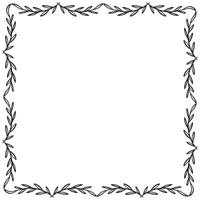 Hand drawn floral frame design background vector