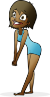 cartoon excited woman png