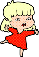 cartoon worried woman png