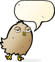 funny cartoon bird with speech bubble png