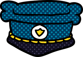 cartone animato scarabocchio polizia cappello png