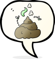 Hand gezeichnet Rede Blase Karikatur brutto Poop png
