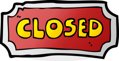 cartoon closed sign png