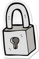 sticker of a cartoon padlock png