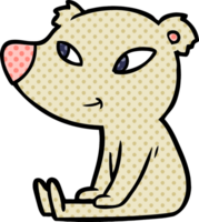 cute cartoon bear sitting png