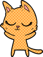 gato de desenho animado calmo png