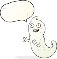 mão desenhado discurso bolha desenho animado fantasma png