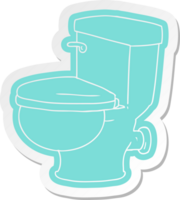 cartoon sticker of a bathroom toilet png