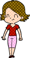 chica amigable de dibujos animados png