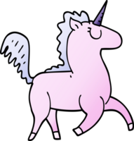 unicorno di doodle del fumetto png