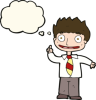 cartoon man with idea with thought bubble png