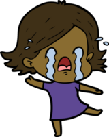 cartoon woman crying png