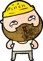 cartoon happy bearded man png