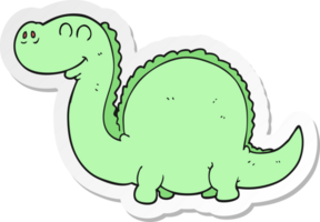 sticker of a cartoon dinosaur png