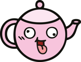 cute cartoon of a teapot png