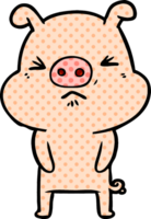 dessin animé cochon grincheux png