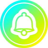 old bell circular icon with cool gradient finish png