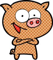 cheerful pig cartoon png