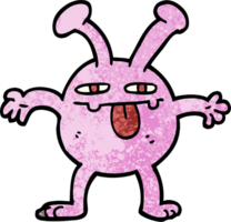 Grunge strukturierte Abbildung Cartoon-Monster png