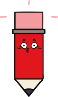 cute cartoon of a pencil png