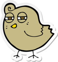 sticker of a funny cartoon bird png