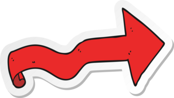 sticker of a cartoon arrow png