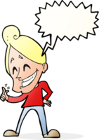 cartoon man snapping fingers with speech bubble png