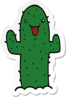 sticker of a cartoon cactus png