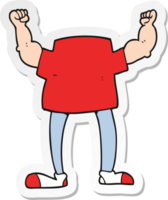 sticker of a cartoon headless man png