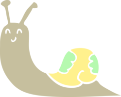 cute flat color style cartoon snail png