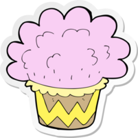 sticker of a cartoon cupcake png