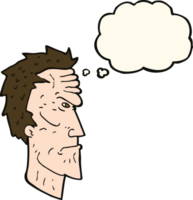 cartoon angry face with thought bubble png