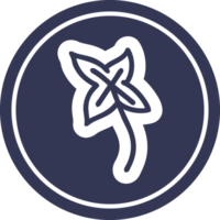 natural hoja circular icono símbolo png