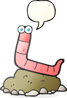 hand drawn speech bubble cartoon worm png