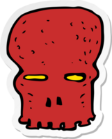 sticker of a cartoon spooky skull png