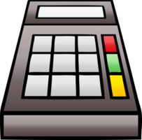 gradient shaded cartoon of a school calculator png