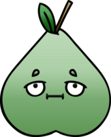 gradient shaded cartoon of a green pear png