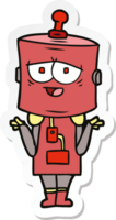 sticker of a cartoon robot png