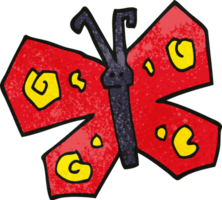 papillon de griffonnage de dessin animé png