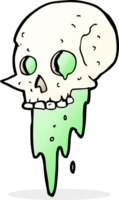 dibujos animados de calavera de halloween bruto png