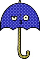 comic book style cartoon of a umbrella png