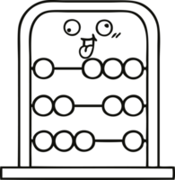 line drawing cartoon of a abacus png