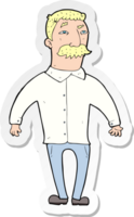 sticker of a cartoon man with mustache png